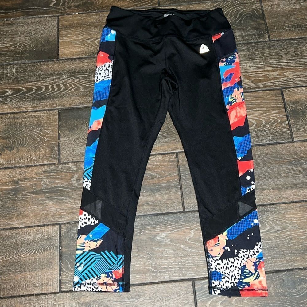 Reebok Yoga pants women Medium Colorful Athletic Leggings
